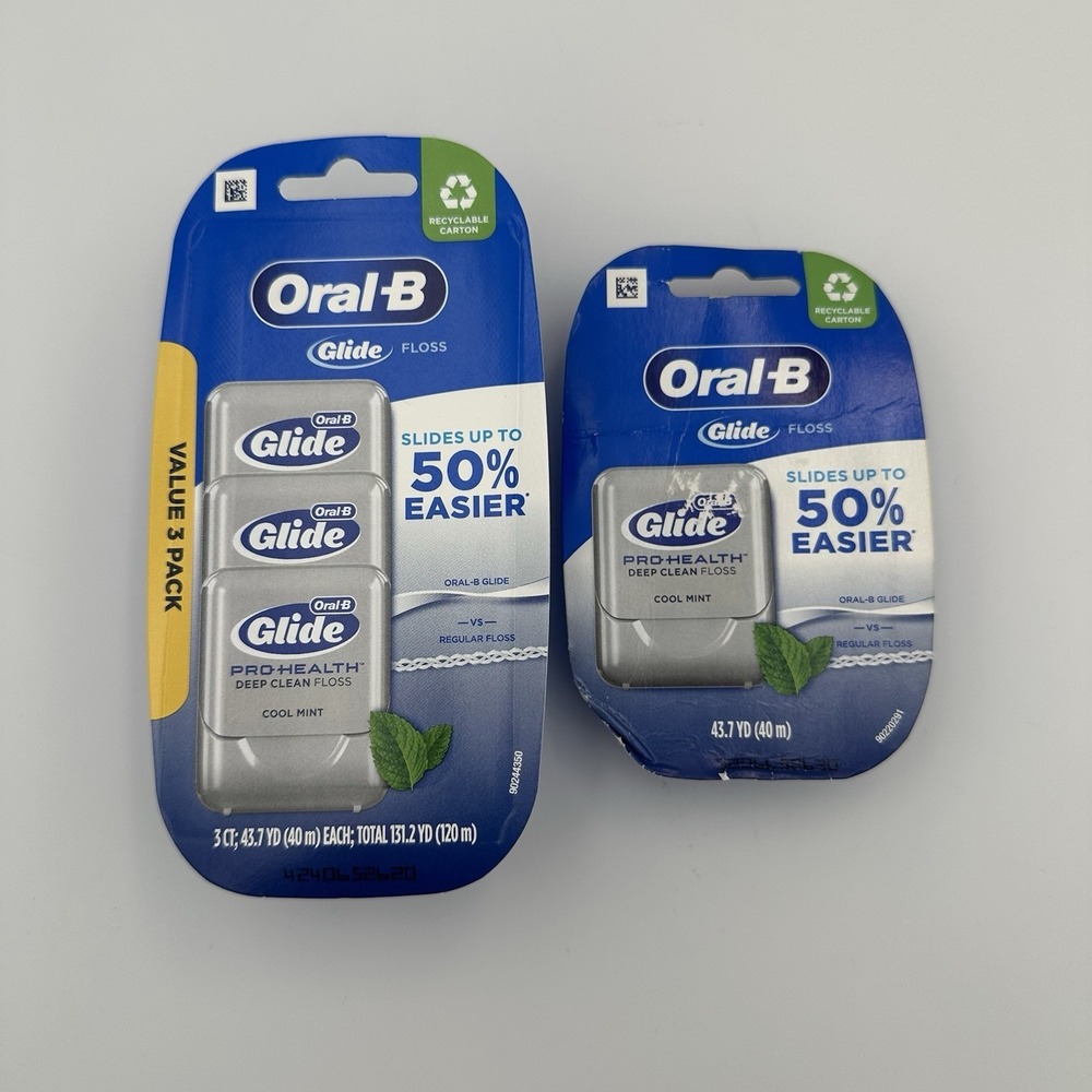 Value‎ Pack + 1 Oral B Glide Pro Health Deep Clean Dental Floss Cool Mint